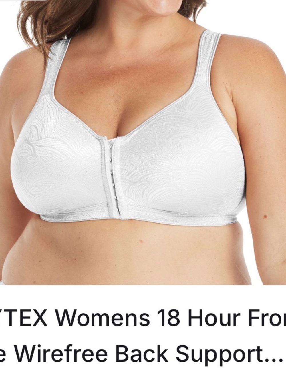 Playtex Front-Closure Wirefree Bra in White